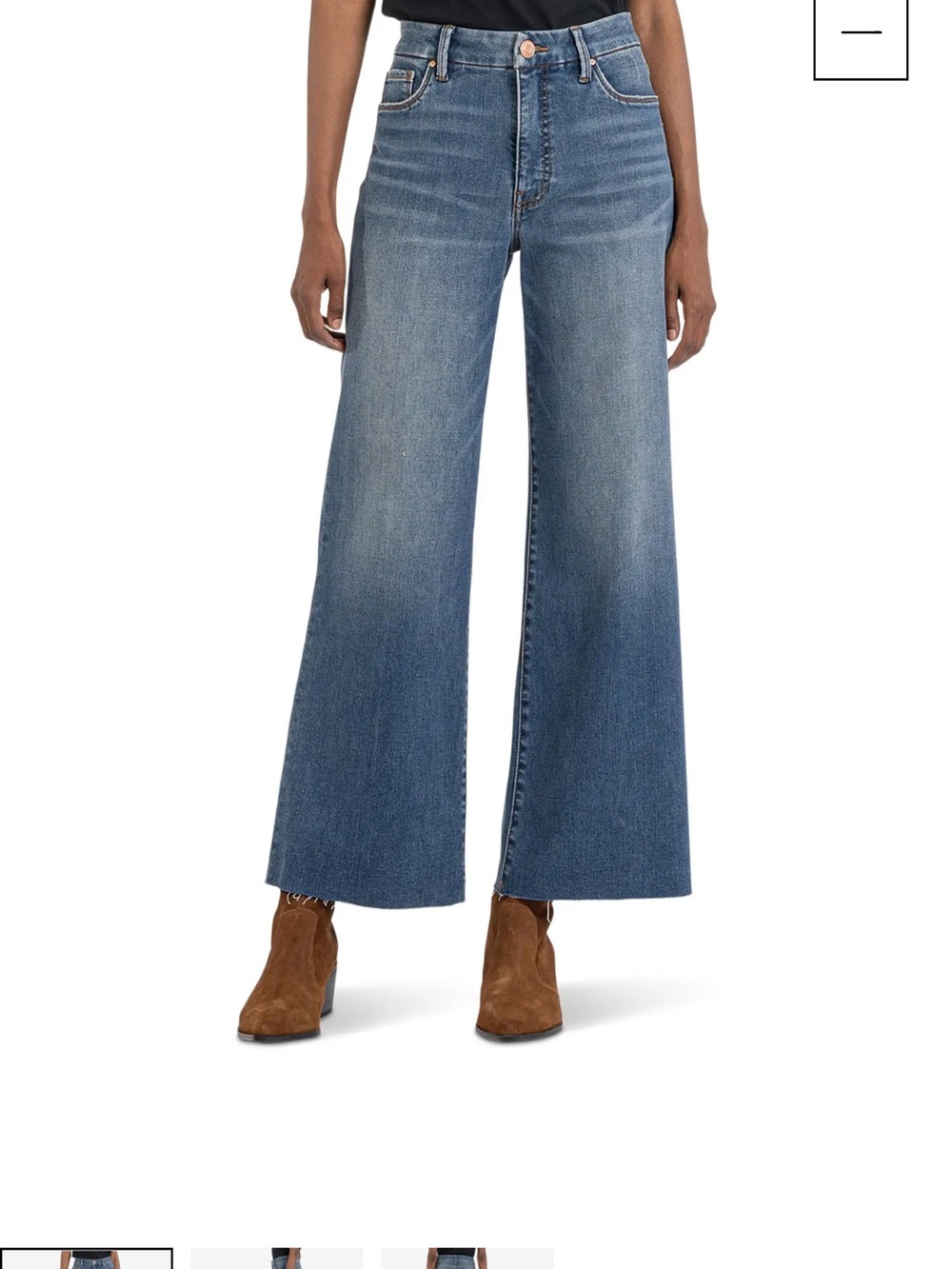 Kut from the Kloth Faded Blue Wide-Leg Jeans - Sz 0L